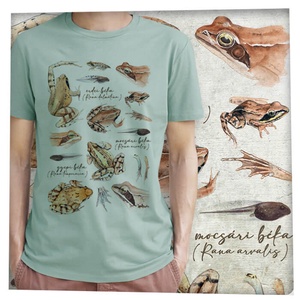 Békák - Prémium bio férfi póló - ruha & divat - férfi ruha - póló - Meska.hu