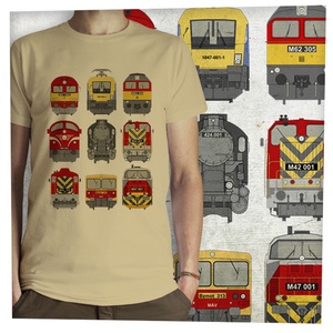 9 mozdony  -  Jó minőségű klasszikus férfi póló - ruha & divat - férfi ruha - póló - Meska.hu