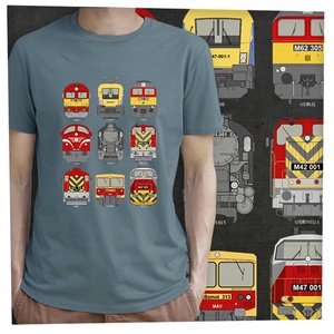 9 mozdony - Prémium bio férfi póló - ruha & divat - férfi ruha - póló - Meska.hu