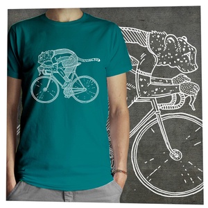 Bicajos gepárd -  Jó minőségű klasszikus férfipóló - ruha & divat - férfi ruha - póló - Meska.hu