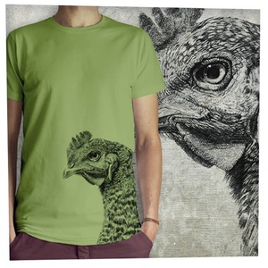 Csirke - Baász -  Jó minőségű klasszikus férfi póló, Ruha & Divat, Férfi ruha, Póló, Fotó, grafika, rajz, illusztráció, MESKA