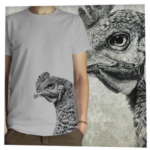 Csirke - Baász -  Jó minőségű klasszikus férfi póló - ruha & divat - férfi ruha - póló - Meska.hu