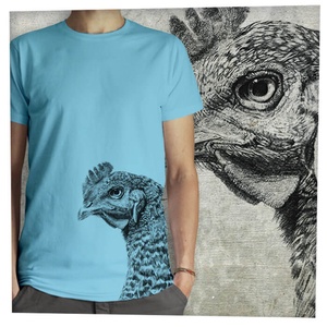 Csirke - Baász -  Jó minőségű klasszikus férfi póló - ruha & divat - férfi ruha - póló - Meska.hu