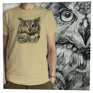 Bagoly - Baász -  Jó minőségű klasszikus férfipóló - ruha & divat - férfi ruha - póló - Meska.hu