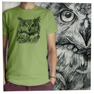 Bagoly - Baász -  Jó minőségű klasszikus férfipóló - ruha & divat - férfi ruha - póló - Meska.hu