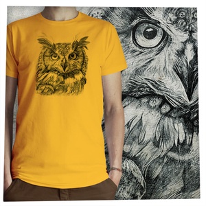 Bagoly - Baász -  Jó minőségű klasszikus férfipóló - ruha & divat - férfi ruha - póló - Meska.hu