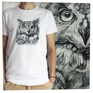 Bagoly - Baász -  Jó minőségű klasszikus férfipóló, Ruha & Divat, Férfi ruha, Póló, Fotó, grafika, rajz, illusztráció, MESKA