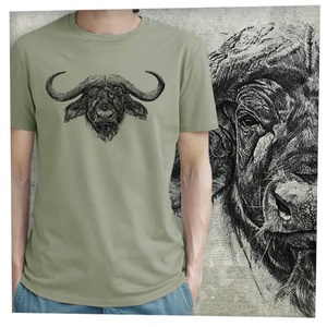 Bivaly - Baász - Prémium bio férfi póló - ruha & divat - férfi ruha - póló - Meska.hu