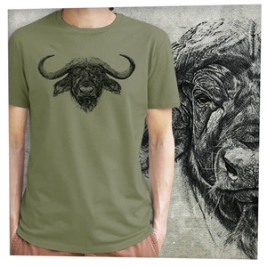 Bivaly - Baász - Prémium bio férfi póló - ruha & divat - férfi ruha - póló - Meska.hu