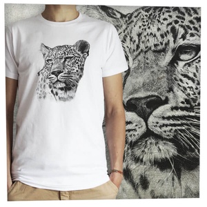 Leopárd - Baász -  Jó minőségű klasszikus férfi póló - ruha & divat - férfi ruha - póló - Meska.hu