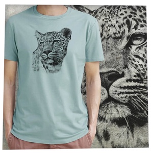 Leopárd - Baász - Prémium bio férfi póló - ruha & divat - férfi ruha - póló - Meska.hu