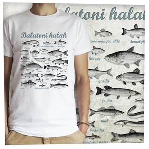 Balatoni halak -  Jó minőségű klasszikus férfi póló - Meska.hu