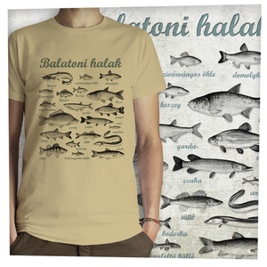 Balatoni halak -  Jó minőségű klasszikus férfi póló - ruha & divat - férfi ruha - póló - Meska.hu