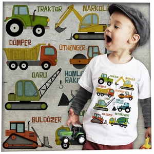 Munkagépek - Jó minőségű klasszikus gyerekpóló, Ruha & Divat, Gyerekruha, Póló, Fotó, grafika, rajz, illusztráció, MESKA