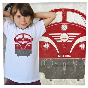 Mozdony-Nohab dízelvonat M61 - Jó minőségű klasszikus gyerekpóló, Ruha & Divat, Gyerekruha, Póló, Fotó, grafika, rajz, illusztráció, MESKA