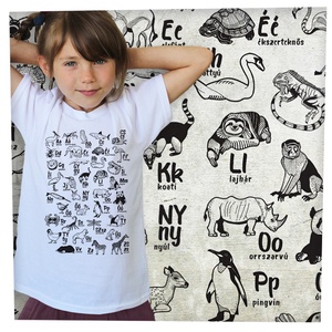 Állat ABC - Jó minőségű klasszikus gyerekpóló, Ruha & Divat, Gyerekruha, Póló, Fotó, grafika, rajz, illusztráció, MESKA