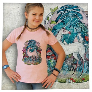 Unikornis - Jó minőségű karcsúsított lányka póló, Ruha & Divat, Gyerekruha, Póló, , MESKA