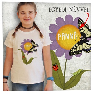 Rétjáró leánykáknak saját névvel - Jó minőségű karcsúsított lányka póló, Ruha & Divat, Gyerekruha, Póló, Fotó, grafika, rajz, illusztráció, MESKA