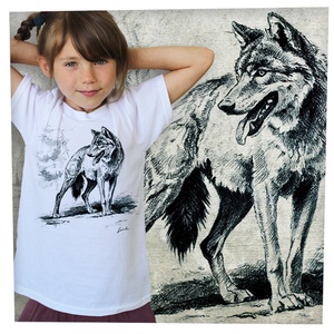 Farkas - Jó minőségű klasszikus gyerekpóló, Ruha & Divat, Gyerekruha, Póló, Fotó, grafika, rajz, illusztráció, MESKA