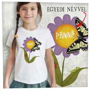 Rétjáró leánykáknak saját névvel - Prémium bio gyerekpóló, Ruha & Divat, Gyerekruha, Póló, Fotó, grafika, rajz, illusztráció, MESKA