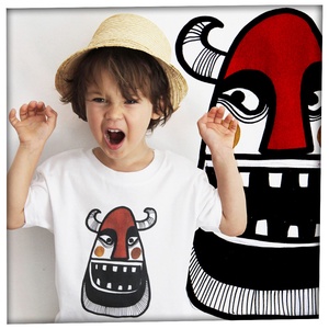 Busó álarc - Jó minőségű klasszikus gyerekpóló, Ruha & Divat, Gyerekruha, Póló, Fotó, grafika, rajz, illusztráció, MESKA