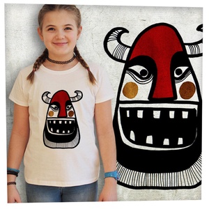 Busó álarc - Jó minőségű karcsúsított lányka póló, Ruha & Divat, Gyerekruha, Póló, Fotó, grafika, rajz, illusztráció, MESKA