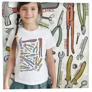 Szerszámok - Prémium bio gyerekpóló, Ruha & Divat, Gyerekruha, Póló, Fotó, grafika, rajz, illusztráció, MESKA