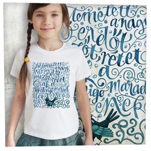 Kányádi Sándor: Betemetett a nagy hó - Prémium bio gyerekpóló, Ruha & Divat, Gyerekruha, Póló, Fotó, grafika, rajz, illusztráció, MESKA