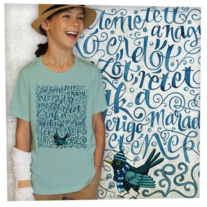 Kányádi Sándor: Betemetett a nagy hó - Prémium bio gyerekpóló - ruha & divat - gyerekruha - póló - Meska.hu