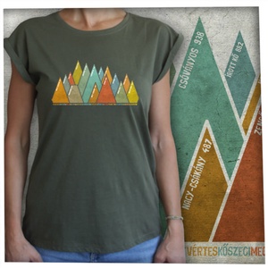 15 hegycsúcs - Magyar hegységek - Lezser női póló - ruha & divat - női ruha - póló, felső - Meska.hu