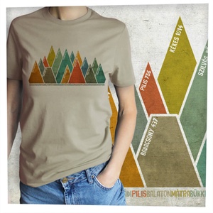 15 hegycsúcs - Magyar hegységek -  Prémium bio női póló - ruha & divat - női ruha - póló, felső - Meska.hu