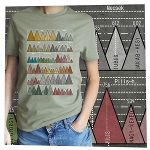 73 hegycsúcs - Magyar hegységek - Prémium bio női póló - ruha & divat - női ruha - póló, felső - Meska.hu