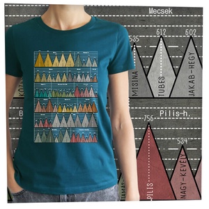 73 hegycsúcs - Magyar hegységek - Prémium bio női póló - ruha & divat - női ruha - póló, felső - Meska.hu