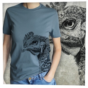 Csirke - Baász - Prémium bio női póló - ruha & divat - női ruha - póló, felső - Meska.hu