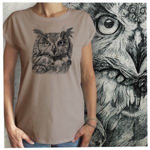 Bagoly - Baász - Lezser női póló - ruha & divat - női ruha - póló, felső - Meska.hu