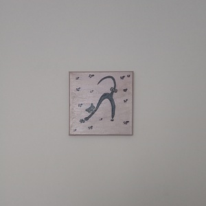 Fekete cica - művészet - festmény - akril - Meska.hu