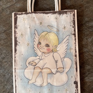 Angyalka ajándéktasak, Otthon & Életmód, Papír, írószer, Ajándékozás kellékei, Ajándékzsák, csomagolás, , MESKA