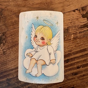 Angyalka hűtőmágnes, Otthon & Életmód, Konyhafelszerelés, tálalás, Konyhai dekoráció, Hűtőmágnes, Fotó, grafika, rajz, illusztráció, MESKA