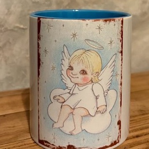 Angyalka bögre, Otthon & Életmód, Konyhafelszerelés, tálalás, Tálalás, Bögre & Csésze, Fotó, grafika, rajz, illusztráció, MESKA