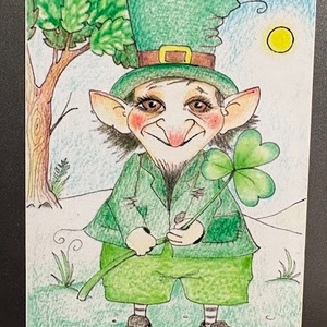 Hűtőmágnes - Szent Patrik, Otthon & Életmód, Konyhafelszerelés, tálalás, Konyhai dekoráció, Hűtőmágnes, Fotó, grafika, rajz, illusztráció, MESKA