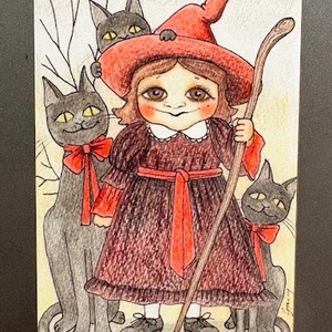 Hűtőmágnes - Kisboszi macskákkal, Otthon & Életmód, Konyhafelszerelés, tálalás, Konyhai dekoráció, Hűtőmágnes, Fotó, grafika, rajz, illusztráció, MESKA