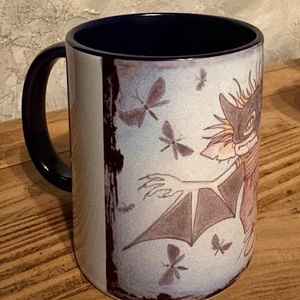 Denevér bögre - otthon & életmód - konyhafelszerelés, tálalás - tálalás - bögre & csésze - Meska.hu