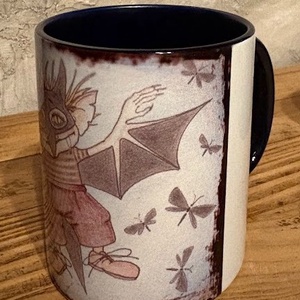 Denevér bögre - otthon & életmód - konyhafelszerelés, tálalás - tálalás - bögre & csésze - Meska.hu