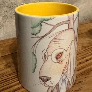 Kapó Elemér szemüveges kutya bögre - otthon & életmód - konyhafelszerelés, tálalás - tálalás - bögre & csésze - Meska.hu