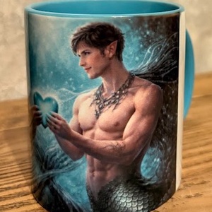 Szerelmes sellő fiúk az óceánban bögre - otthon & életmód - konyhafelszerelés, tálalás - tálalás - bögre & csésze - Meska.hu