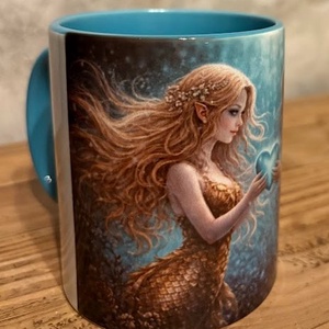 Szerelmes sellő lányok az óceánban bögre - otthon & életmód - konyhafelszerelés, tálalás - tálalás - bögre & csésze - Meska.hu