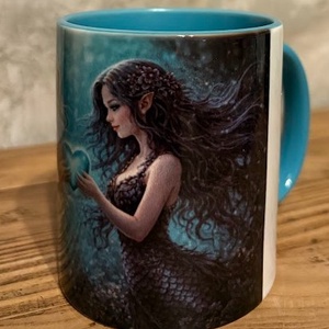 Szerelmes sellő lányok az óceánban bögre - otthon & életmód - konyhafelszerelés, tálalás - tálalás - bögre & csésze - Meska.hu