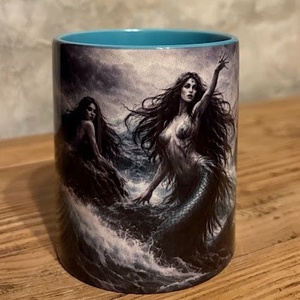 Gótikus szirének a viharos óceánban bögre - otthon & életmód - konyhafelszerelés, tálalás - tálalás - bögre & csésze - Meska.hu