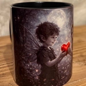 Gótikus tündérgyerekek szerelme bögre - otthon & életmód - konyhafelszerelés, tálalás - tálalás - bögre & csésze - Meska.hu