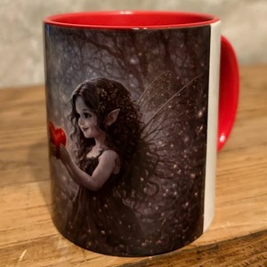 Gótikus tündérgyerekek szerelme bögre - otthon & életmód - konyhafelszerelés, tálalás - tálalás - bögre & csésze - Meska.hu